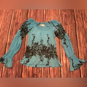 Dress u by Sharon Crinkle Top No Wrinkle Size Large